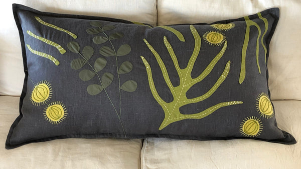 Cushion with hand embroidery 50 x 90 cm